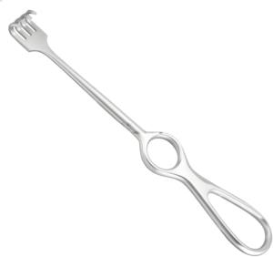 Retractor (Raspador) VOLKMANN 220 mm (8 3/4 pulgadas) 4 puntas Profundidad de mandíbula 8.50 mm Ancho de mandíbula 19 mm Semisafilado MM-0726-100 Juego de instrumentos metálicos - Product Image 4