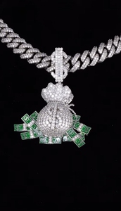 Collier de Luxe pour Homme en Argent 925 Plaqué Or, Chaîne Cubaine à Maillons Épais, Diamants Moissanite VVS, Bijoux de Mariage Givrés de Qualité Exceptionnelle - Product Image 2
