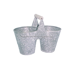 Macetas de diseñador lisas chapadas en plata para restaurante, jardín, accesorios decorativos para macetas florales - Product Image 3