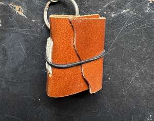 <b>Mini</b> Eco-Friendly Genuine Leather Antique Imitation Journal Keychain Handmade <b>Notebook</b> Pocket Diary Travel Notes Holder Gift - Product Image 5