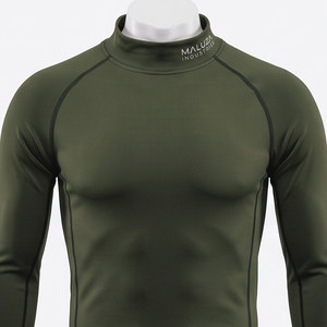 Wholesale Knitted Eco-Friendly Quick Dry Mens Running Compression Shirt Breathable <b>Mesh</b> Panel <b>Long</b> <b>Sleeve</b> Football Training Base - Product Image 3