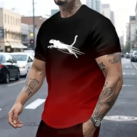 T-shirt Homme Hip Hop Personnalisé Imprimé Uni Manches Courtes Col Rond Coupe Droite Décontractée en Jersey Polyester Respirant 320g Numérique