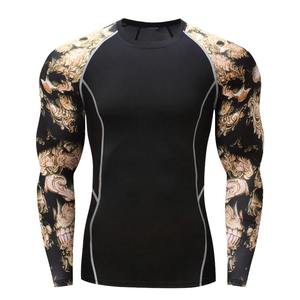 <b>Custom</b> <b>Design</b> Men Rash Guard Full Sleeve <b>Compression</b> <b>Shirt</b> Lightweight Breathable Spandex Polyester Gym Fitness MMA BJJ Training - Product Image 1