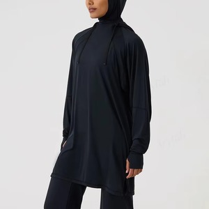 Conjunto Deportivo Modesto Personalizado con Cremallera para Mujer, Diseño con Bolsillos, Conjunto de Gimnasio Musulmán de Secado Rápido, Ropa Deportiva Musulmana para Mujer - Product Image 2