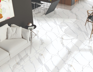 กระเบื้องปูพื้นและผนังพอร์ซเลนสีขาวดิบ รุ่น Endless ดีไซน์ทันสมัย ผิวด้านขัดเงา สำหรับตกแต่งภายในบ้าน โรงแรม สำนักงาน ขนาด 60x120 ซม. หนา 8.5 มม. - Product Image 1