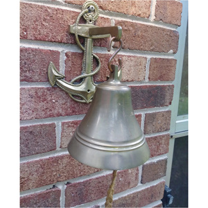 กระดิ่งทองเหลืองโบราณ Royal Brass Bell B2B ดีไซน์วินเทจ กระดิ่งทองเหลืองคุณภาพพรีเมียม สำหรับตกแต่งเรือ บ้าน ประตู นอกบ้าน วัด และสวน - Product Image 1