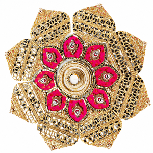 Rangoli artisanal en miroir pour la décoration de mariage et de festival, décoration de sol traditionnelle pour l'entrée de la maison - Product Image 1