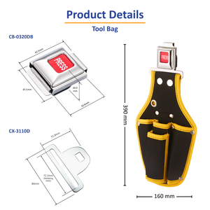 Bolsas de Herramientas Portátiles Multifuncionales e Impermeables para Electricistas con Soportes para Bolígrafos/Llaves/Cuchillos, Cinturón de Hebilla Rápida, Compatible con OEM/ODM - Product Image 3