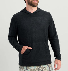 Hoodie de pêche haute performance UPF50, séchage rapide, évacuation de l'humidité, polyester léger, manches longues, logo personnalisé - Product Image 5