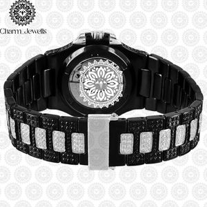 Montre de luxe pour homme Charm, boîtier en acier inoxydable 40 mm, mouvement mécanique, date automatique, accents de diamants, bracelet en acier inoxydable, 10 bars - Product Image 4