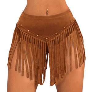 Falda de cuero con cintura elástica de moda urbana en venta, diseño propio personalizado, falda de cuero para mujer - Product Image 1