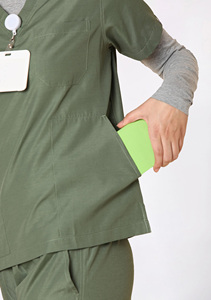 Conjuntos de Uniformes Médicos de Poliéster y Spandex para Uso Hospitalario en Verano, Unisex, para Enfermería y Medicina, OEM/ODM - Product Image 3