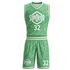 Ensemble de maillots de basket-ball haut de gamme avec technologie de séchage rapide, graphismes d'équipe vibrants et performance durable - Product Image 1