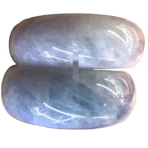 अच्छी गुणवत्ता कस्टम दूधिया एक्वा रत्न चूड़ी गहने 55.8mm प्राकृतिक Aquamarine चूड़ी हीलिंग पत्थर गले चक्र सफाई - Product Image 1