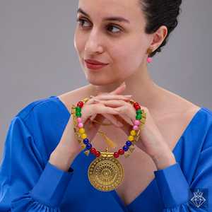 Conjunto de collar de Aura de oro oxidado contemporáneo PRAO joyería contemporánea fina - Product Image 1