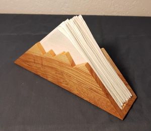 Porte-serviettes en bois vintage, décoratif, sculpté, support à mouchoirs classique, accessoire de table à manger, artisanal, durable, écologique, design indien. - Product Image 2