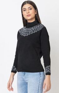 Pull en maille pour femme en mélange de coton, de qualité supérieure, décontracté, pour tous les jours, chaud, tendance automne, prix de gros - Product Image 2