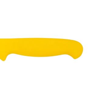 Cuchillos de Cocina con Mango Amarillo y Hoja Larga para Rebanar, con Protector Curvo y Filo Plateado para Cortar Carne, Preparación y Servicio en la Cocina - Product Image 3