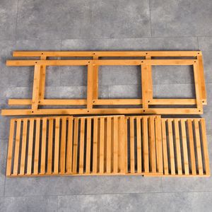 Scaffale a quattro livelli per bagno, colore legno, 37*33*110 cm, RT - Product Image 6