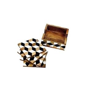 Export Quality Bone Inlay <b>Table</b> <b>Coaster</b> Set Luxury Home Decor Drink <b>Coasters</b> for Home Decorative Available at Best Price - Product Image 1