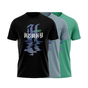 T-shirt imprimé 100 % coton tricoté pour homme, coupe classique, manches courtes, motif graphique, impression numérique, logo personnalisé sur le devant, anti-plis - Product Image 5