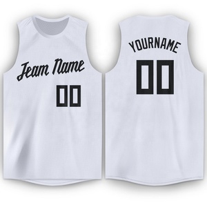 Custom White <b>Basketball</b> Jersey Sleeveless Quick Dry Breathable Team Name Player Shirt for Training Match - Product Image 2