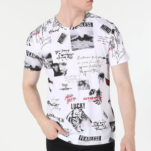 T-shirts Streetwear 100% Coton Biologique Imprimés à l'Écran, Style Décontracté avec Sérigraphie, Épaules Tombantes, Coupe Oversize - Product Image 2