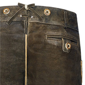 Shorts en cuir classiques pour hommes, style Lederhosen, design traditionnel allemand écologique pour les célébrations festives et culturelles - Product Image 3