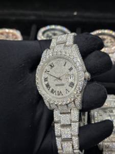 Luxury Vintage Modern Stainless Steel <b>Diamond</b> Hip Hop Automatic Movement <b>Watches</b> VVS1 Bussdown Moissanite Iced for Men Box - Product Image 4