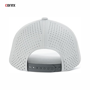 Casquette de baseball à 6 panneaux gris clair découpée au laser, maille respirante, réglable, unisexe, pour l'extérieur, printemps-été, décontractée - Product Image 3