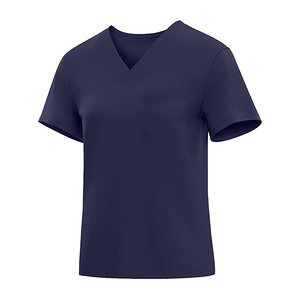 Blouse médicale pour femme à col en V, uniforme d'hôpital tissé avec poches poitrine et détection d'aiguilles, thermocollage sans couture - Product Image 5