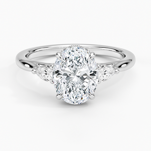 BOJ <b>Ring</b> 079 Oval Cut 925 <b>Silver</b> Halo Prong Stone <b>Solitaire</b> Diamond <b>Ring</b> 2ct D Color VVS1 Moissanite GRA Certified Low Price - Product Image 1