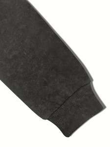 Sudadera con Capucha Extra Grande Unisex, Negra, de Algodón French Terry, con Estampado de Letras, Informal, para Otoño, con Bolsillo Frontal con Logotipo - Product Image 4