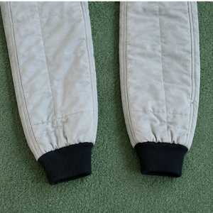 Traje de Carreras para Hombre, Gris, Manga Larga, Ignífugo, de Secado Rápido, con Rayas Naranjas, Poliéster, Logotipo Personalizado en la Parte Delantera, para Todas las Estaciones, para Adultos - Product Image 2