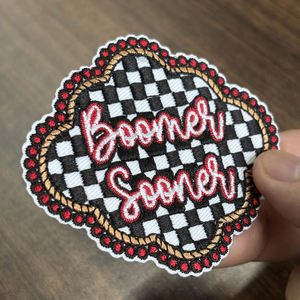 Embroidered Patches No Minimum Wholesale <b>Iron</b> <b>On</b> Round Applique Badge Hook Loop Morale Patch for Backpack Cap - Product Image 5