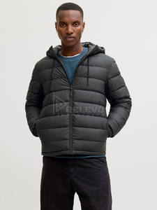 Blouson matelassé à capuche pour homme, style streetwear, imperméable et coupe-vent, pour le printemps, vêtement d'extérieur universitaire, manteau de moto personnalisé en duvet de canard - Product Image 6