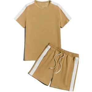 EDOOR WEARS Unisex Drawstring Breathable Solid Mid <b>Short</b> Set Oversized T Shirt <b>Shorts</b> Matching Outfit Casual Summer Streetwear - Product Image 4