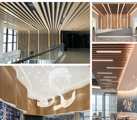 Listón Decorativo para Interiores Melinco 50*50mm Tubo Cuadrado Hueco de WPC Columna de Partición de Pared de Madera Viga de Techo con Veta de Madera