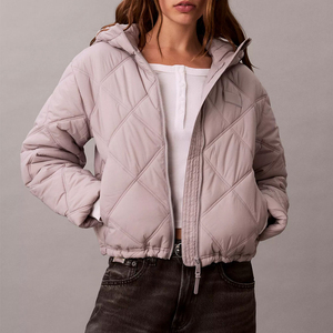 <b>Women</b> Stand Collar <b>Bomber</b> <b>Jacket</b> <b>Lightweight</b> Zip Up Fashion Outerwear With Ribbed Sleeves Soft Fabric And Side Pockets - Product Image 4