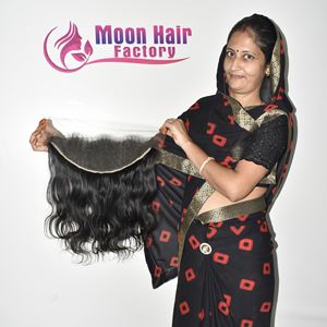 Extensions de cheveux humains indiens 100% naturels, qualité HD, ondulés, couleur noire, cuticules alignées, Remy vierges, prix de gros - Product Image 2