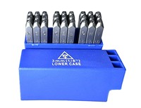 Jeu de poinçons alphabétiques industriels en acier Cr-V de 3 mm, 27 pièces, OEM HRC 58-62, modèle YC612b-3.0mm, fabriqué à Taïwan