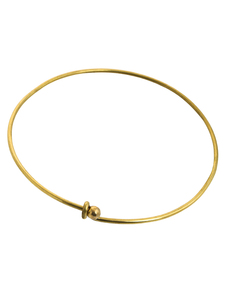 สร้อยคอทองคำทรงกลมแบบเปิดพร้อมปลายลูกบอล - Product Image 5