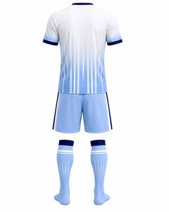 Tenue d'équipe de football professionnelle, impression par sublimation, respirante, 100% polyester, manches courtes, taille élastique, logo personnalisé, coupe athlétique - Product Image 6