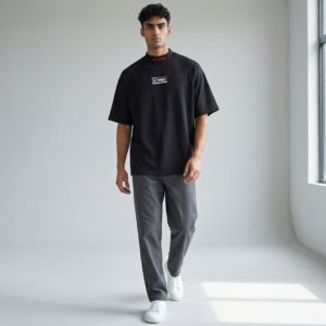 Camisetas Casuales de Algodón 100% OEM para Hombre, Camisetas Negras Lisas Extra Grandes para Hombre, Camiseta de Manga Corta para Verano - Product Image 6