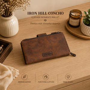 Western Genuine Leather <b>Long</b> Wallet with Concho Stud Detailing Vintage Rustic Cowgirl Clutch <b>Purse</b> Zipper Organizer Handcrafted - Product Image 2
