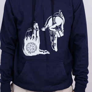 Sweat à capuche court pour homme 2026, coupe ample, 100 % coton 700 g/m², couleur unie, sans cordon, grand capuche, coupe oversize - Product Image 5