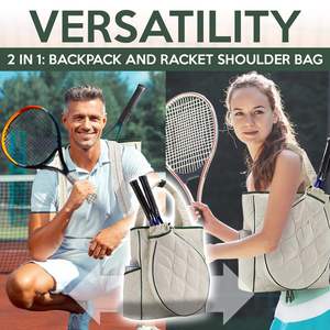 Large Capacity Fashion Tennis Bag Outdoor Sports <b>Badminton</b> & Pickleball Racket Bag Hidden Shoulder Strap Customizable Logo - Product Image 5