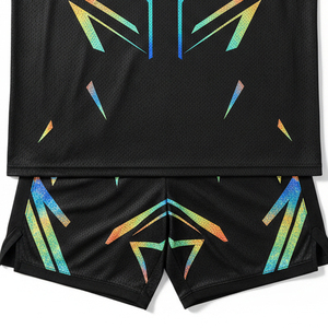 Uniformes de baloncesto sublimados personalizados al por mayor, conjuntos de calidad profesional, multicolor, transpirables y de secado rápido. - Product Image 5