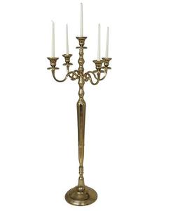 <b>Silver</b> Finish Premium Style Handmade Eco-Friendly Candelabra High Quality Metal Table Decor for Luxury Home Christmas Formal - Product Image 2