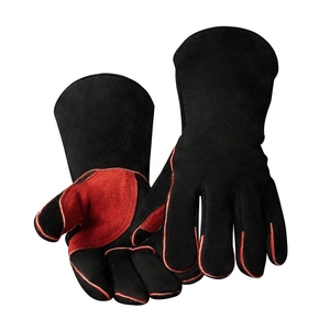 Gants de soudage en cuir de vachette pleine fleur, résistants à l'abrasion et à la chaleur, pour travaux lourds, construction, lutte contre les incendies, barbecue - Product Image 1